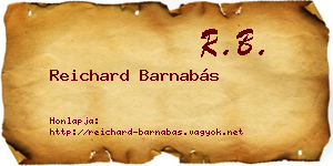 Reichard Barnabás névjegykártya